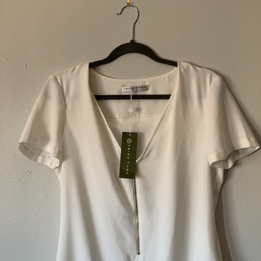 NWT Trina Turk White Dress - Picture 3 of 6